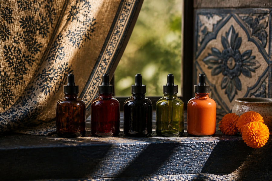The five in window light