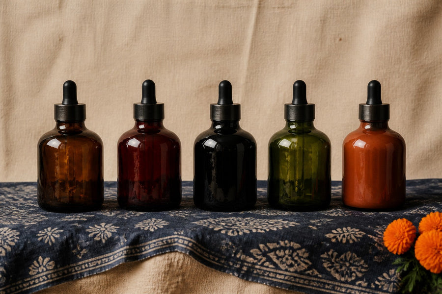 The five, on indigo